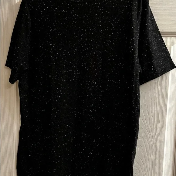 MARVEL~CAPTAIN MARVEL~Black T-Shirt with WHITE FLECKS~NWOT~LG - Picture 6 of 7